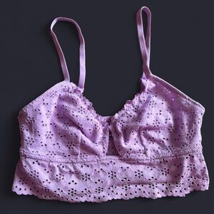 Colsie Lilac Eyelet Lace Bandeau